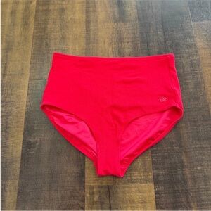 Albion High Waisted Bikini Bottom Size Large Hot Pink Swim